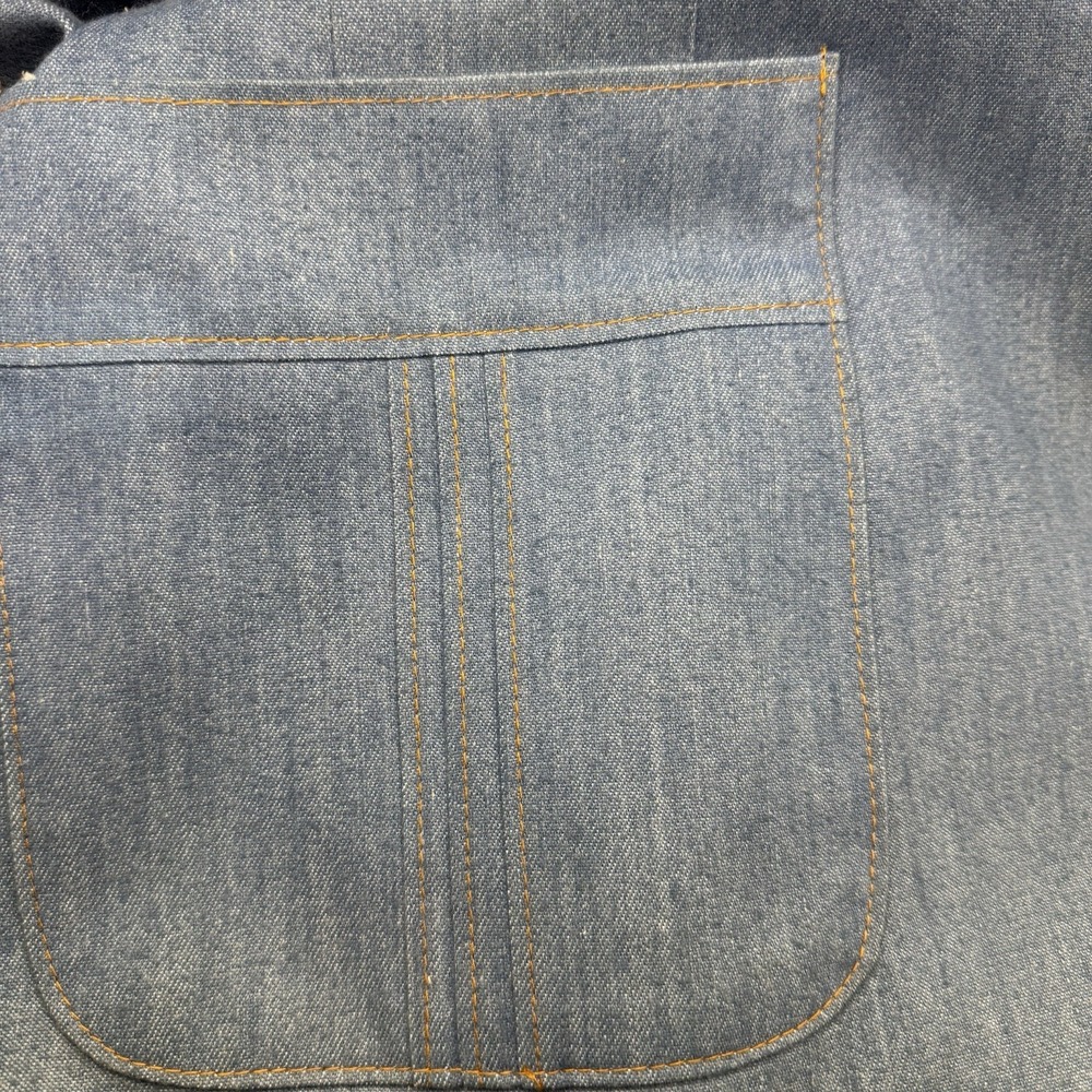 Sears Contemporary Lines Denim Suit Coat And Vest Vintage Size 38 Regular - Picture 12 of 14